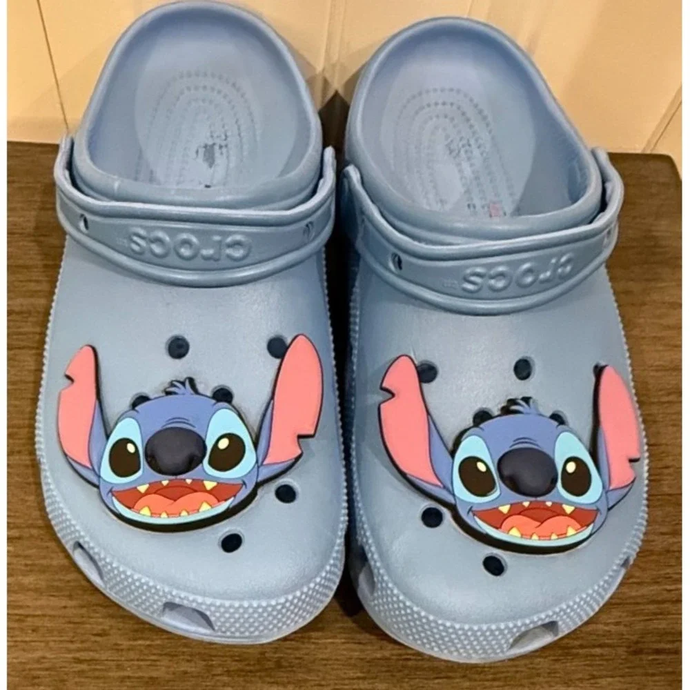 Crocs Disney Stitch Classic Clog Blue 3D Character Slip On Shoes Unisex